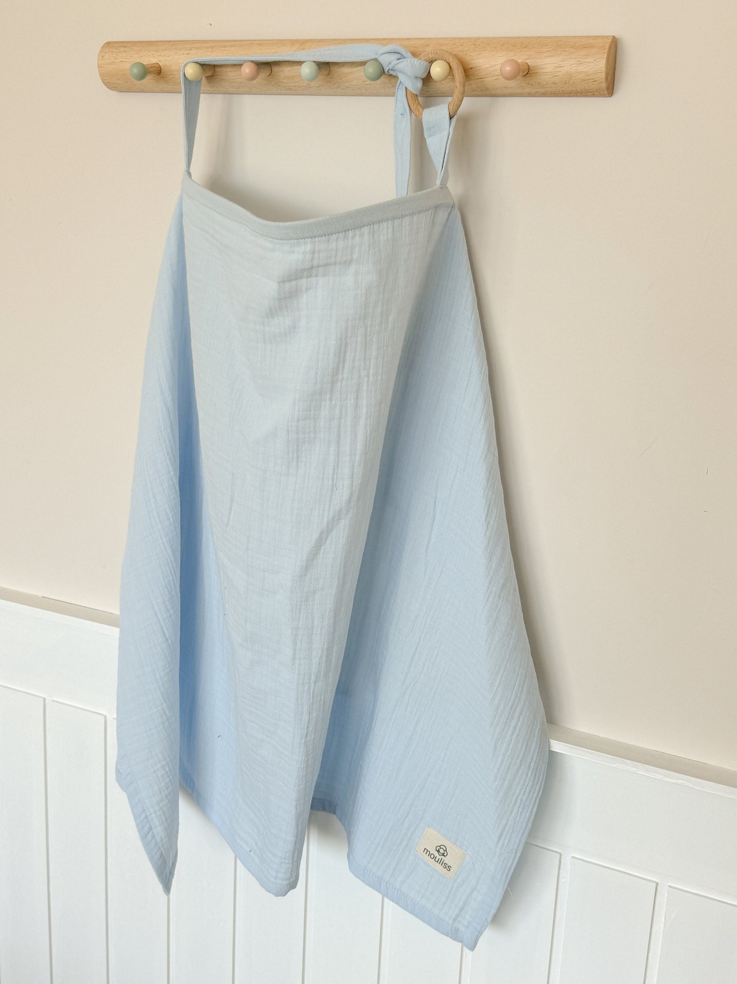 Nursing Cover for Baby Breastfeeding & Pumping, Muslin Double Gauze Cotton, Breast Feeding Apron Shawl Breathable Wire