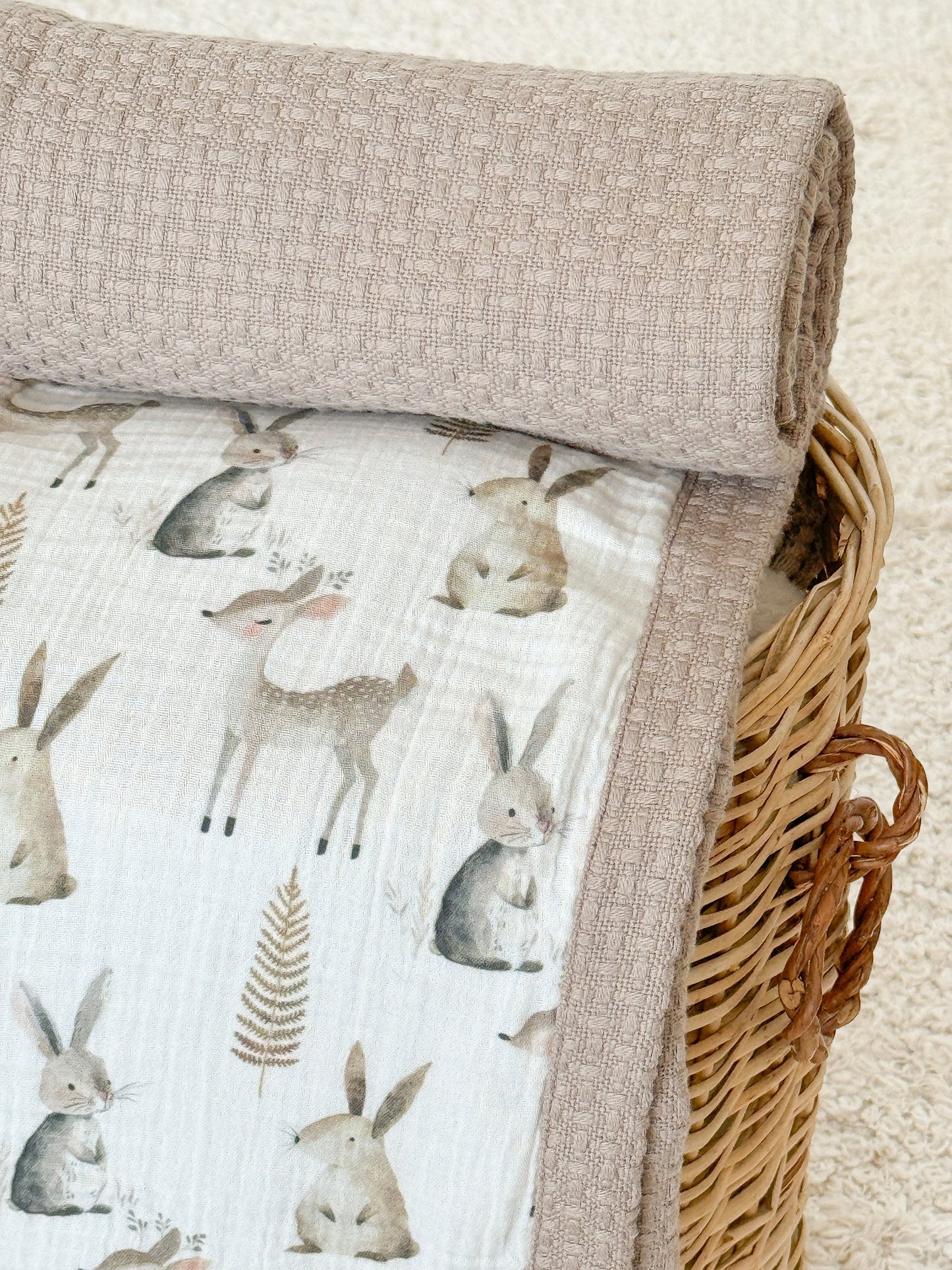 Baby Blanket - Bunny and Deer