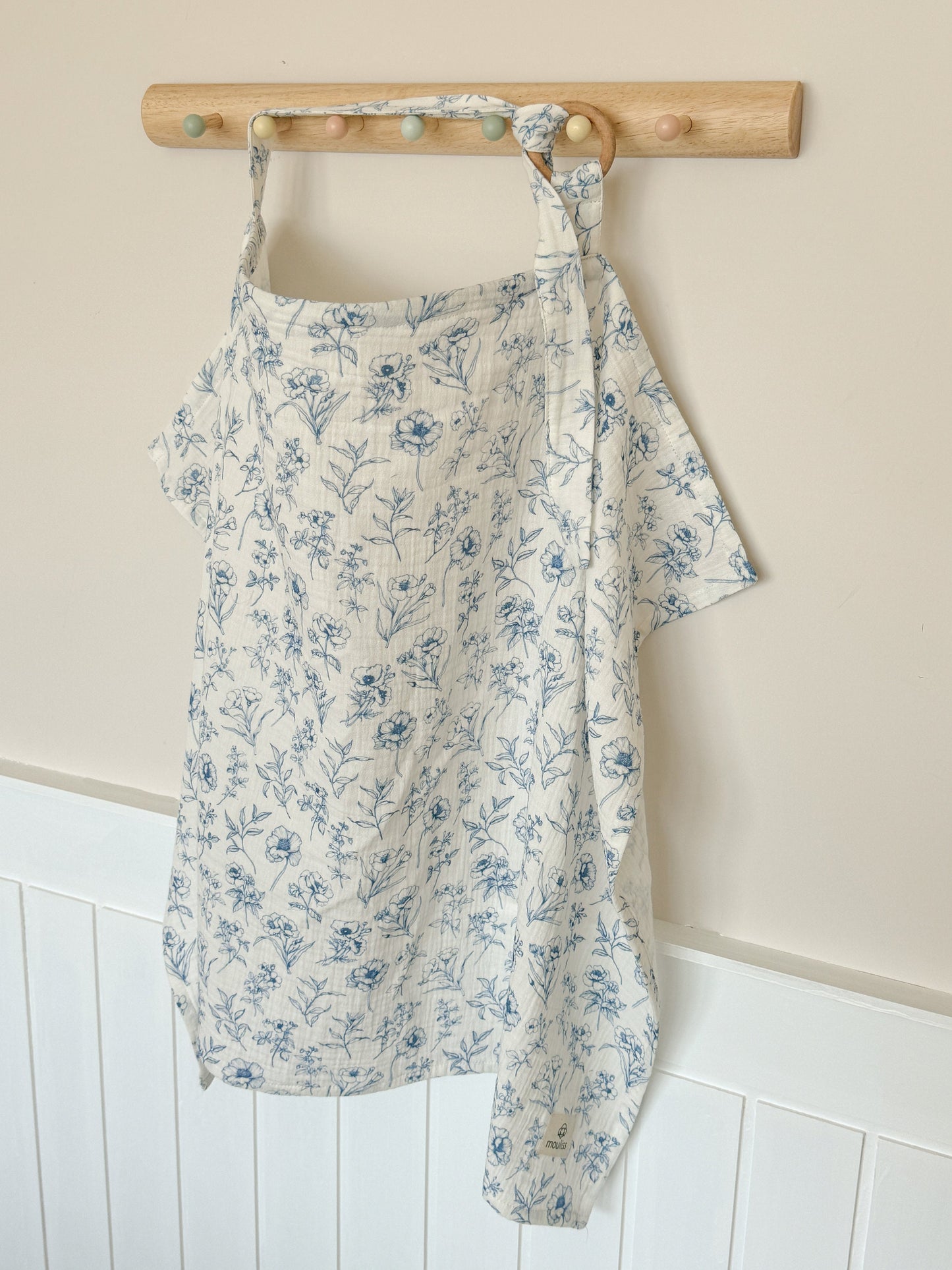 Nursing Cover for Baby Breastfeeding & Pumping, Muslin Double Gauze Cotton, Breast Feeding Apron Shawl Breathable Wire