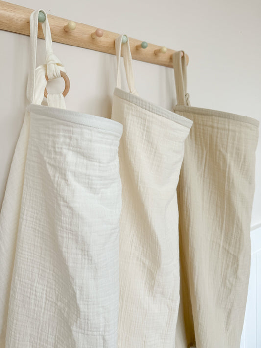 Nursing Cover for Baby Breastfeeding & Pumping, Muslin Double Gauze Cotton, Breast Feeding Apron Shawl Breathable Wire