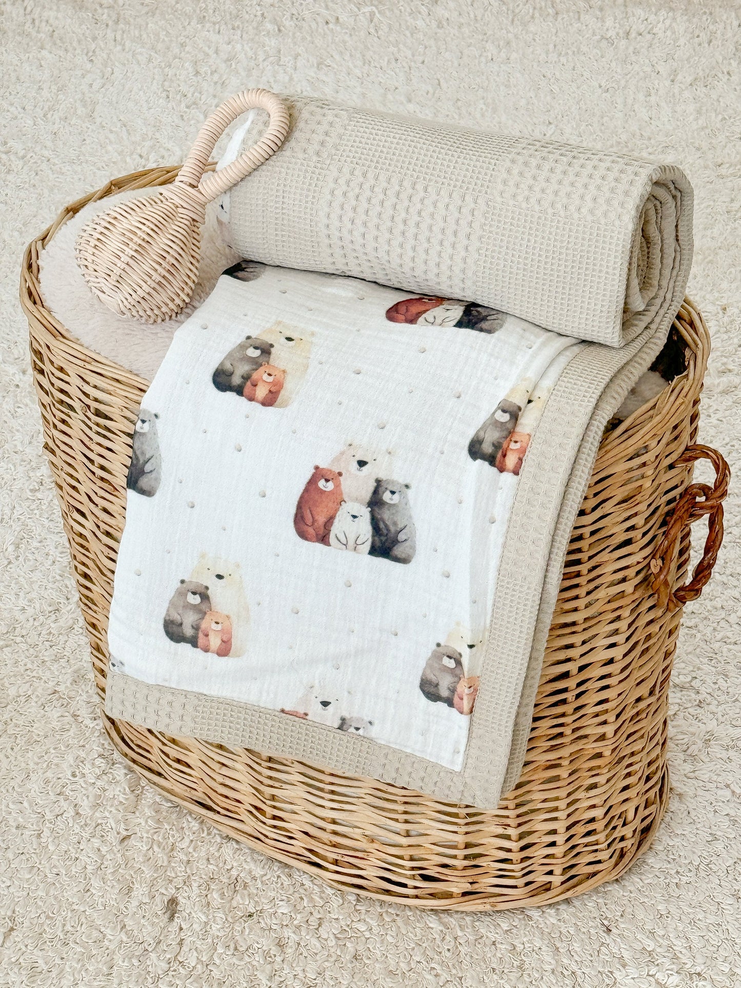 Baby Blanket - Bear Family