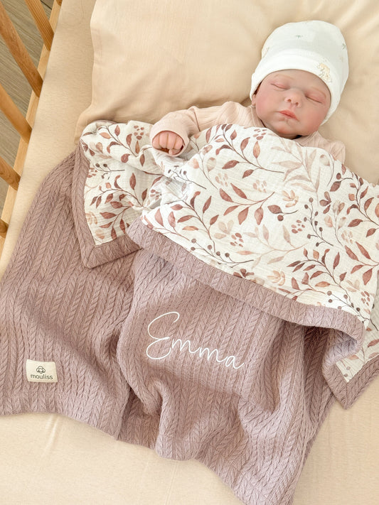 Baby Blanket - Brownie Leaves