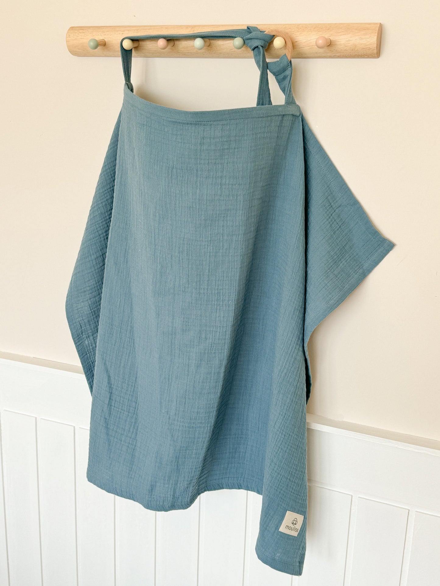 Nursing Cover for Baby Breastfeeding & Pumping, Muslin Double Gauze Cotton, Breast Feeding Apron Shawl Breathable Wire