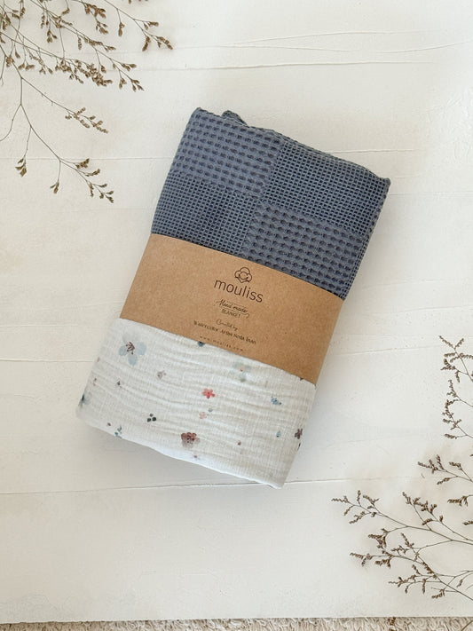 Baby Blanket - Spring Flower Dark Grey