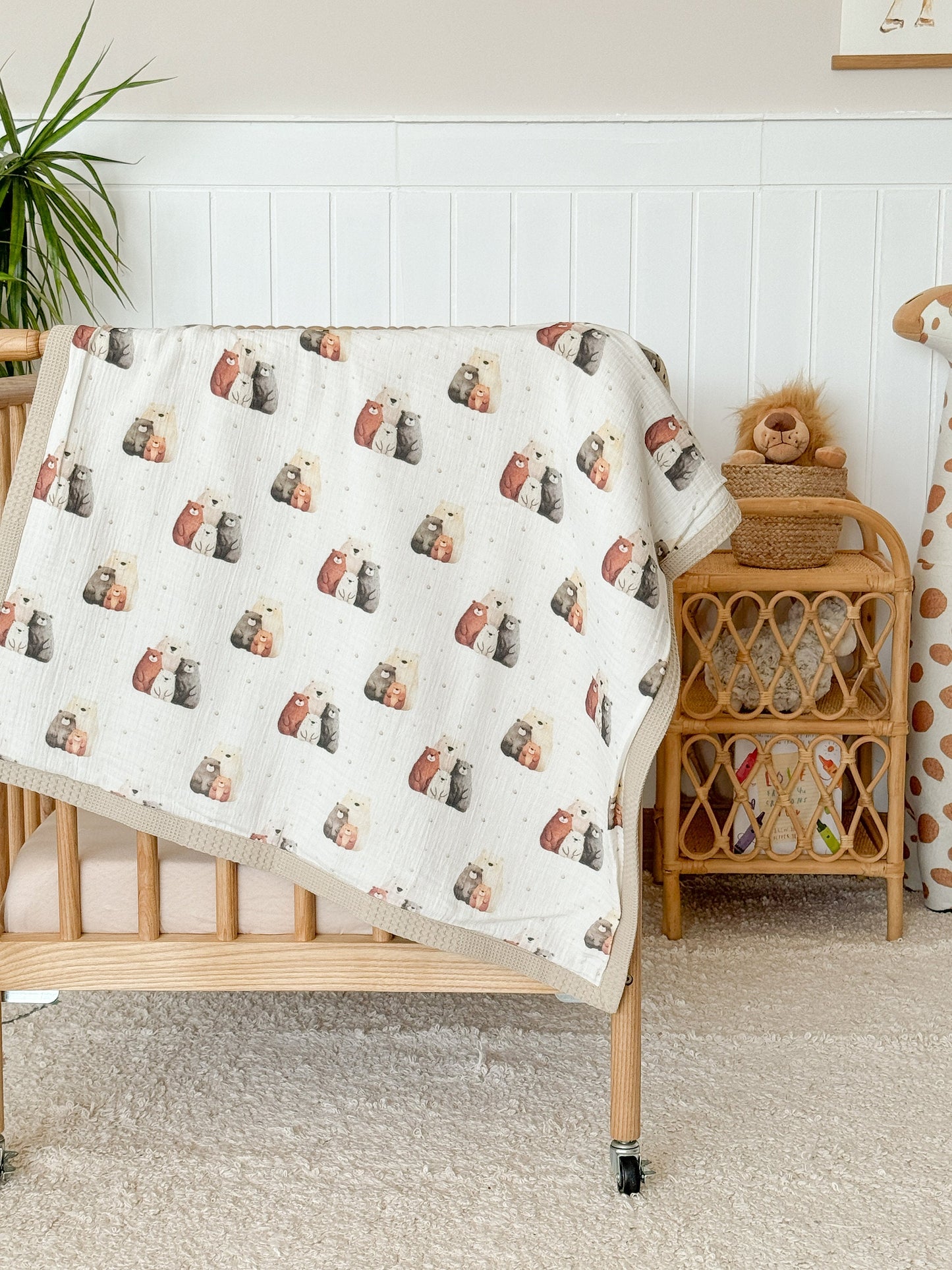 Baby Blanket - Bear Family