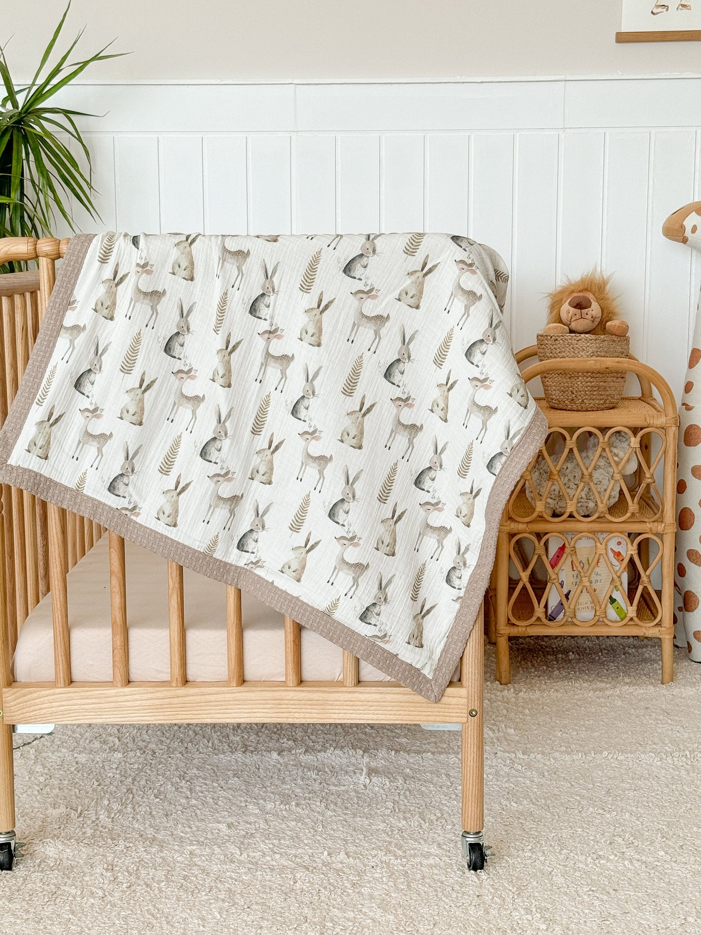 Baby Blanket - Bunny and Deer