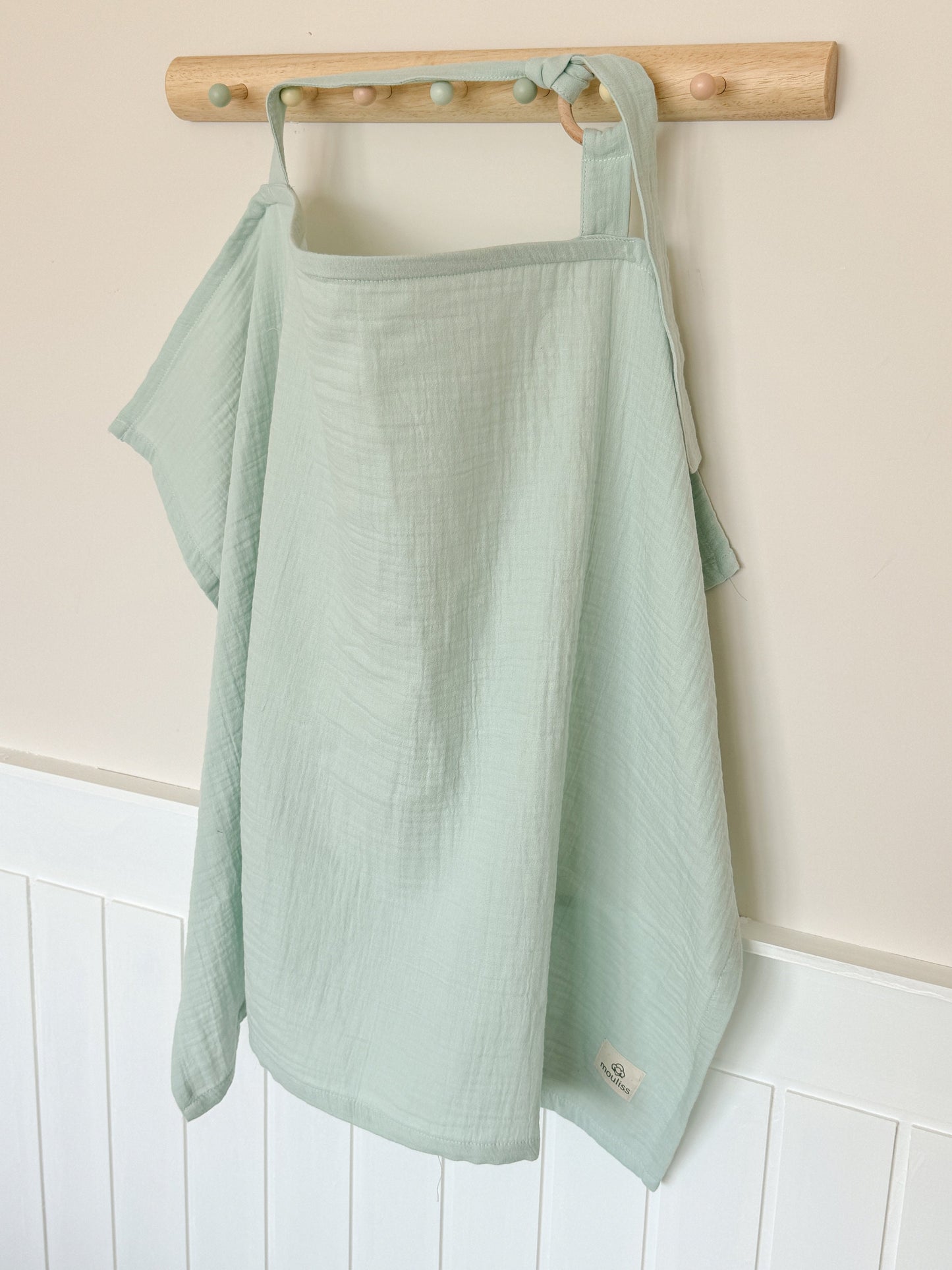 Nursing Cover for Baby Breastfeeding & Pumping, Muslin Double Gauze Cotton, Breast Feeding Apron Shawl Breathable Wire