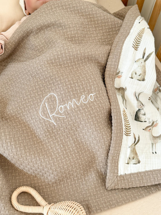 Baby Blanket - Bunny and Deer