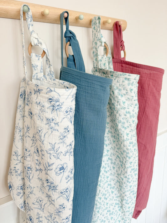 Nursing Cover for Baby Breastfeeding & Pumping, Muslin Double Gauze Cotton, Breast Feeding Apron Shawl Breathable Wire