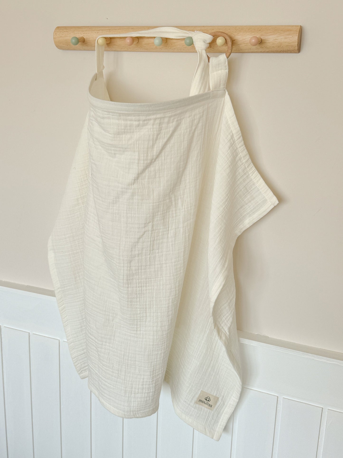 Nursing Cover for Baby Breastfeeding & Pumping, Muslin Double Gauze Cotton, Breast Feeding Apron Shawl Breathable Wire