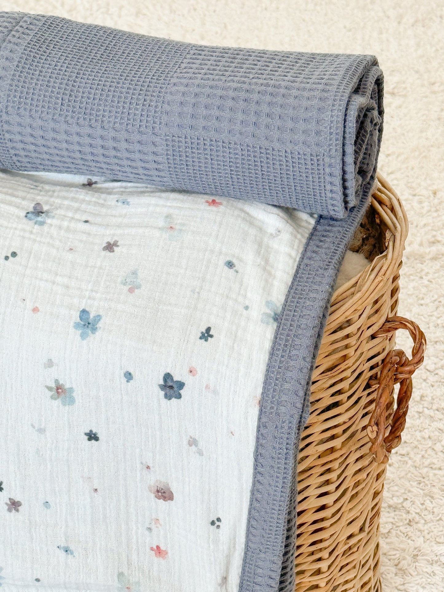 Baby Blanket - Spring Flower Dark Grey