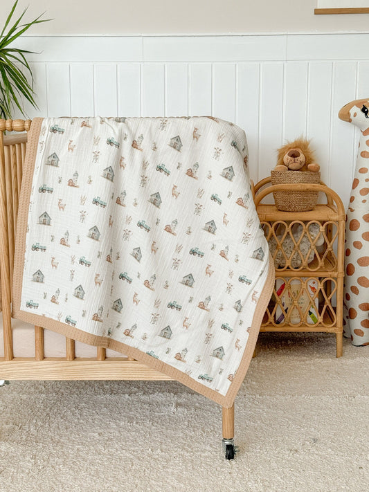 Baby Blanket - Farm Village