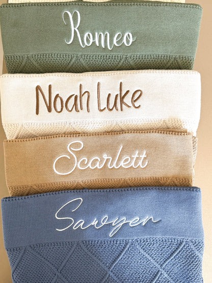 Knit Cotton Blanket - Beige
