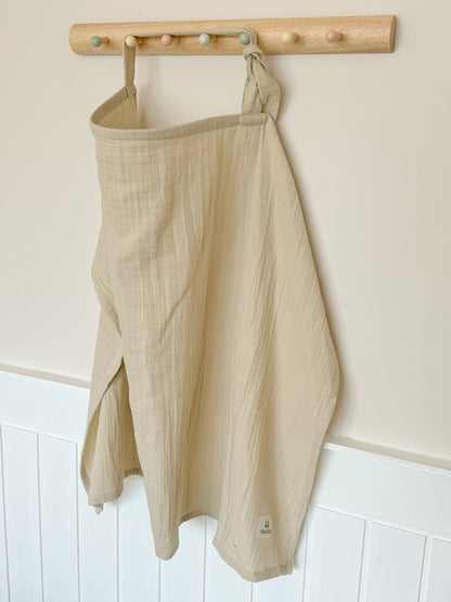 Nursing Cover for Baby Breastfeeding & Pumping, Muslin Double Gauze Cotton, Breast Feeding Apron Shawl Breathable Wire
