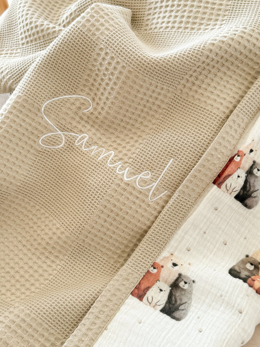 Baby Blanket - Bear Family
