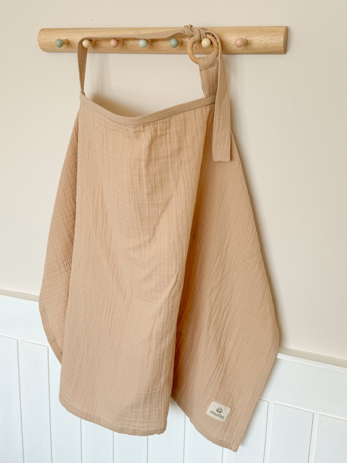 Nursing Cover for Baby Breastfeeding & Pumping, Muslin Double Gauze Cotton, Breast Feeding Apron Shawl Breathable Wire