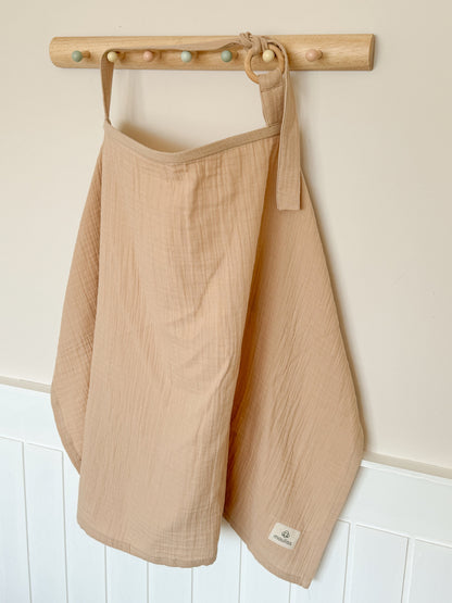 Nursing Cover for Baby Breastfeeding & Pumping, Muslin Double Gauze Cotton, Breast Feeding Apron Shawl Breathable Wire