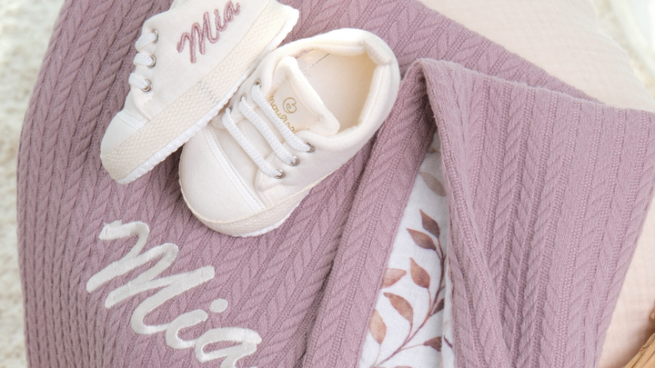 Mouliss Rose personalized baby gift set — styling photo 3