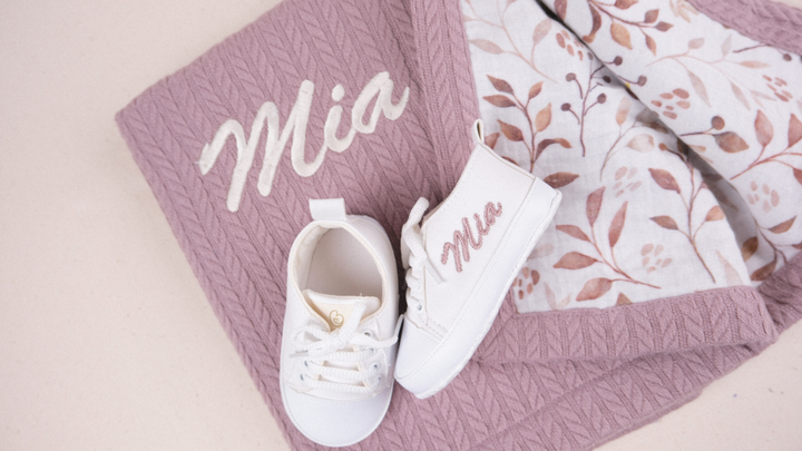 Mouliss Rose personalized baby gift set — styling photo 3