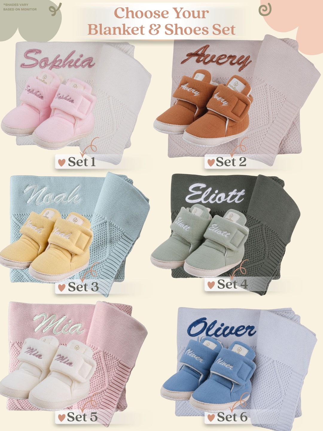 Mouliss Brown personalized baby gift set — styling photo 5