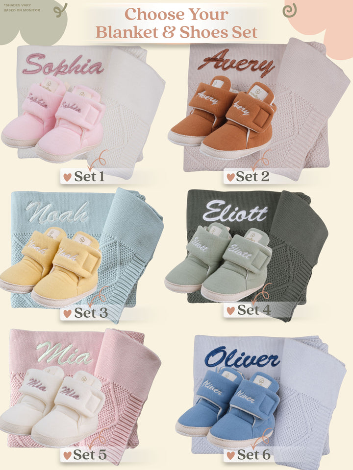 Mouliss Brown personalized baby gift set — styling photo 5