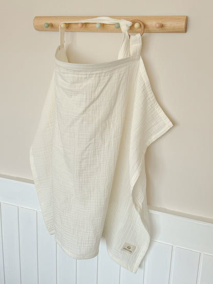 Nursing Cover for Baby Breastfeeding & Pumping, Muslin Double Gauze Cotton, Breast Feeding Apron Shawl Breathable Wire