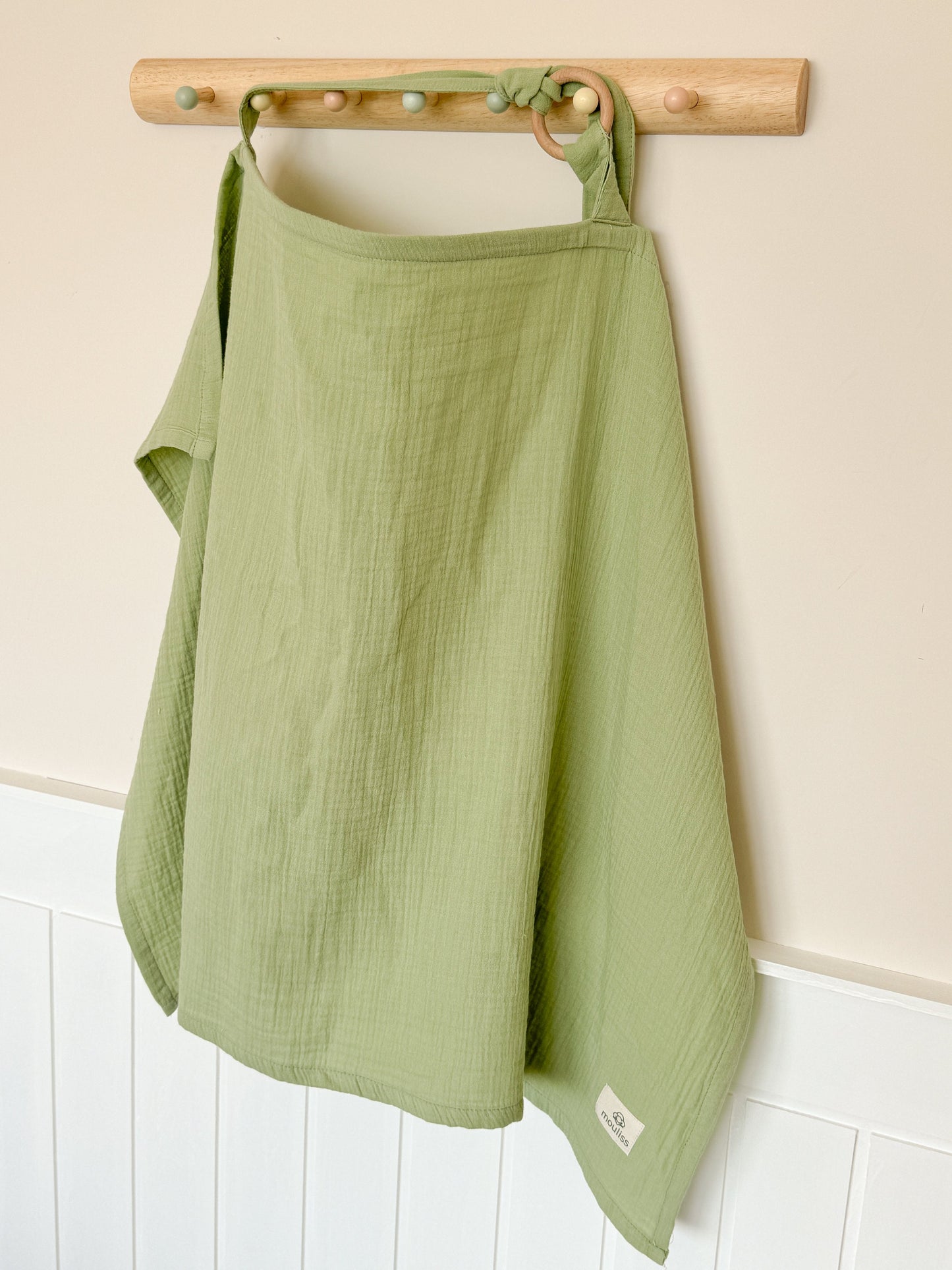 Nursing Cover for Baby Breastfeeding & Pumping, Muslin Double Gauze Cotton, Breast Feeding Apron Shawl Breathable Wire